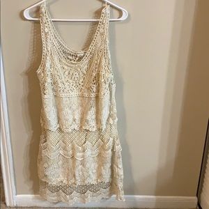 AEO Cream Lace Dress